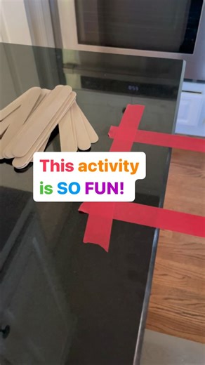 Arguably my favorite activity we’ve ever done! If you’ve been following for awhile and haven’t tried one of our tape activities, take this as your cue to try one! With this tape bridge STEM activity, your child is working on so many skills while they are playing and so entertained: -fine motor skills -gross motor skills -problem solving -critical thinking -concentration -taking risks -and so much more! SAVE this activity to try and make sure you’re following us so you don’t miss out on any of ou