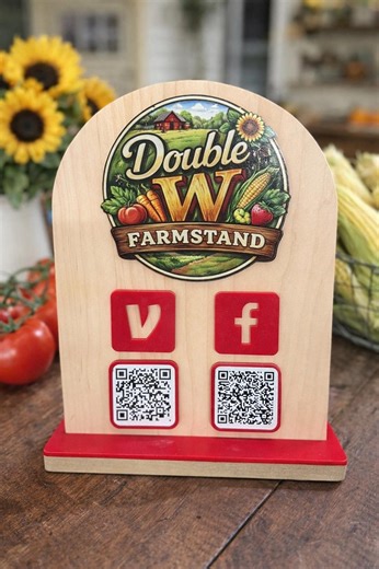 Panneau multi-codes QR personnalisé pour les réseaux sociaux d'entreprise | Panneau de paiement | Enseigne avec logo personnalisé | Mode de paiement et signe de médias sociaux - Etsy France