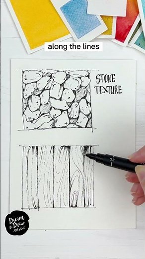 How to draw a wooden texture? 🌳🧡 #shorts