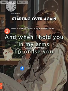 55K views · 870 reactions | Starting Over Again Karaoke Song with Lyrics #foryoupageシ #karaoke #karaokehits #karaokeversion #lovesongs | Shey Karaoke | Facebook