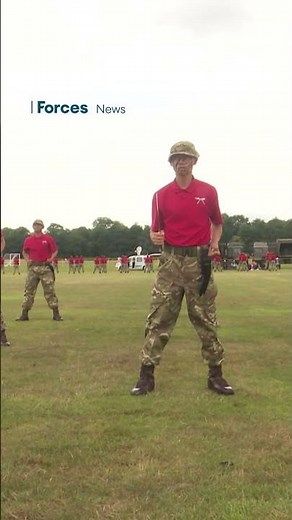 Gurkha recruits demonstrate skills on the fearsome Kukri knife