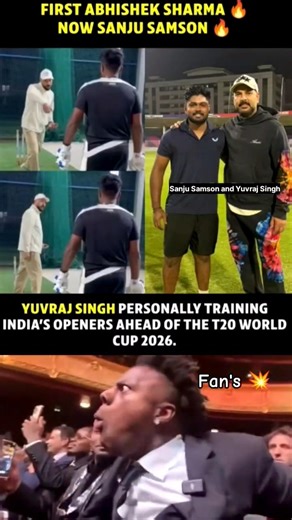 Sanju Samson with Yuvraj Singh training #shorts #training #t20worldcup #shortvideo