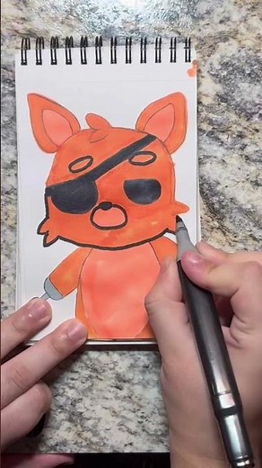 HOW TO DRAW AND COLOR FOXY #color #draw #foxy #fnaf #art #kids #tutorial #viral #fnafedit