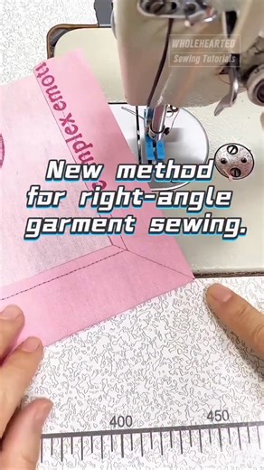 WHOLEHEARTED Sewing Tutorials & Tools on Instagram: "New method for right-angle garment sewing. #Wholeheartedapparel #Wholeheartedsewingtutorials #Wholeheartedsewing #Sewingtutorials #sewinglife"