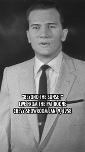Hi friends! It's Friday, and here’s another LIVE performance from "The Pat Boone Chevy Showroom" for you! "Beyond The Sunset" has been digitally remastered, and is now available on all streaming services. Plus, you can now watch each full performance on my YouTube channel for the very first time! You can find "Beyond The Sunset" and other individual performances from "The Pat Boone Chevy Showroom" at the link below in the comments. Check back each week so you don’t miss a single one. #patboone #
