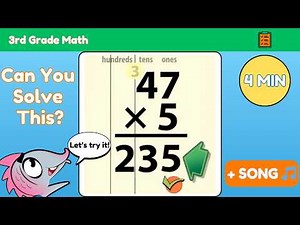 Multiplication Practice Challenge! 🎯 2-Digit × 1-Digit + Song | 3rd Grade Math Review