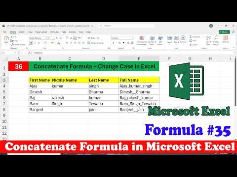 Day 36 Concatenate Formula in Excel | Concatenate Formula use in Excel | Concatenate Function Excel