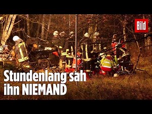 Autofahrer hat schweren Unfall – und stundenlang bemerkt es niemand