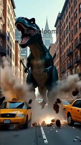 Giant T-Rex ATTACKS New York City?! Epic Dinosaur Invasion Caught on Camera!