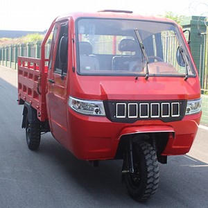 [Hot Item] Tricycle cargo à trois roues, moto à cabine ouverte, chargement lourd, type à essence, transport de marchandises