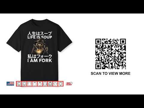 Life is Soup I Am Fork Funny Raccoon Wizard Meme Japanese Shirt