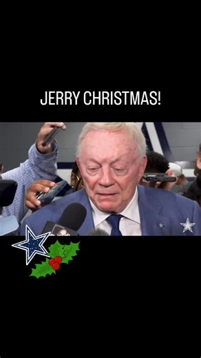 HotMicTakes on Instagram: "BREAKING: Dallas Cowboys owner Jerry Jones wishes you all a Jerry Christmas, but admits he’ll be getting completely shattered by halftime of the Xmas day game between two sub-.500 squads. #NFLonNetflix #washingtonredskins #howboutthemcowboys #RaiseHail"