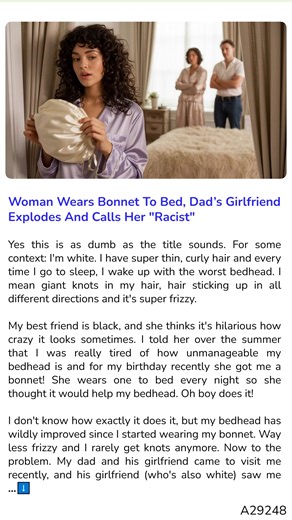 🏆 Woman Wears ⛺ Bonnet To Bed, Dad’s Girlfriend Explodes And Calls Her "R__ist" | Reddit Legends Hub