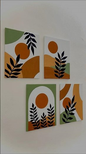 DIY Canvas Boho Painting | Aesthetic Wall Decor Idea | Poonam’s Mind Art