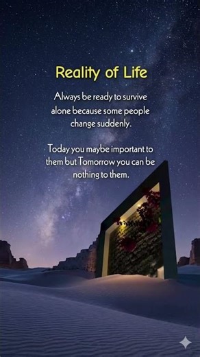 The Harsh Reality of Life: Why You Must Learn to Be Alone 🌌 | #Shorts #motivation #quotes