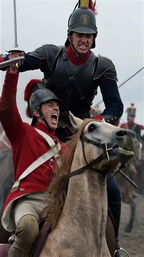 Les cuirassiers français ont contre-attaqué dans la boue #Waterloo#history