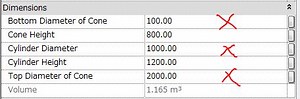 How to create adjustable diameter of cone and cylinder.