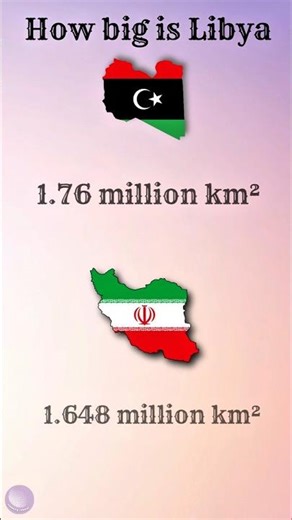 How big is Libya? Libya vs Iran🇱🇾🇮🇷#iran #libya #sizecomparison#didyouknow #food
