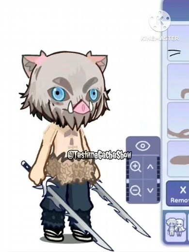 🐗Making Inosuke in Gacha Life 2! #gachalife2 #demonslayer #inosuke #shorts