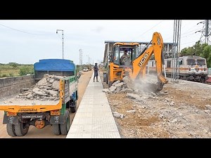 JCB 3DX Extending Old Railway Platform and Concrete Loading Truck in Nanguneri | JCB | jcb video