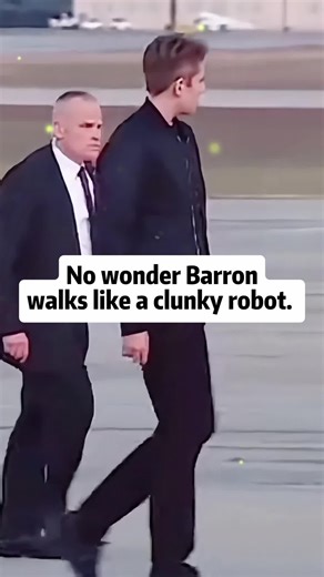 No wonder Barron walks like a clunky robot. #barrontrump #fyp #foryoupage #trump #celebrity