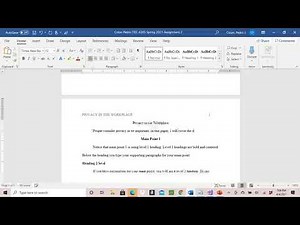 Using the APA Template