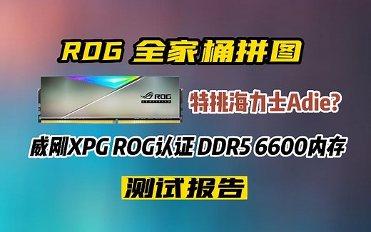 威刚XPG ROG认证 DDR5 6600 C32 内存 特挑海力士Adie 上手评测