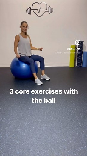 The stability ball is a great tool to strengthen the core. By simply sitting on it, it activates the deep core muscles stabilizing your body. My first choice of exercise for your core is the core rollout. It activates and put your focus on the abs. Contract the abs, pull bellybutton towards the back of your spine and start walking out keeping abs contracted the entire time. Reverse and roll back while still contracting your abs to a full sit up. The ball twist is a great challenge on the core st