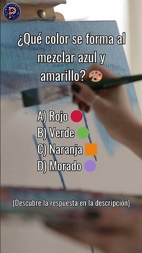 ¿Sabes qué color se forma al mezclar azul y amarillo? 🎨
