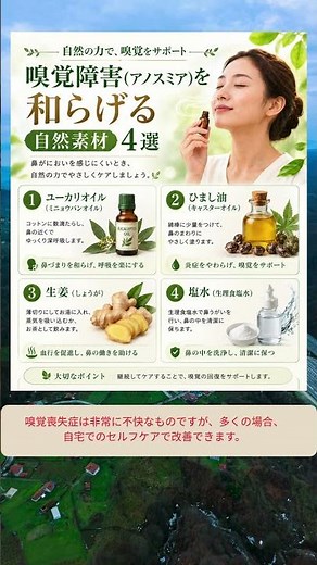 これらの天然成分で嗅覚障害を緩和しましょう