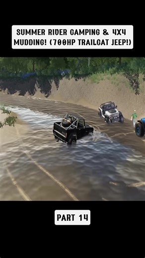SUMMER RIVER CAMPING & 4X4 MUDDING! (700HP TRAILCAT JEEP!) | FARMING SIMULATOR 2019#FarmingSimulator2019
