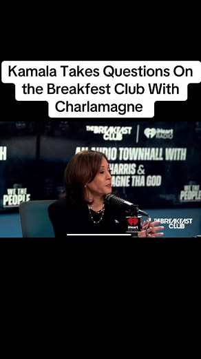 Kamala Takes Questions On the Breakfest Club With Charlamagne #maga #trump #fyp #viralvideo #republican #conservative