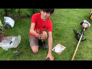 How To Replace & Re-Spool String Trimmer Line STIHL AutoCut® 25-2 Bump Feed Weed Wacker Grass Eater
