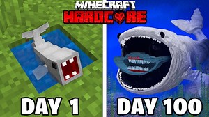 I Survived 100 Days as The BLOOP in Minecraft——我在《我的世界》里生存了100天，作为 深海巨兽 BLOOP