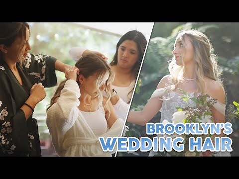 Brooklyn's Wedding Hair Tutorial | Half-Up Pancaked Double Twistbacks with Curls
