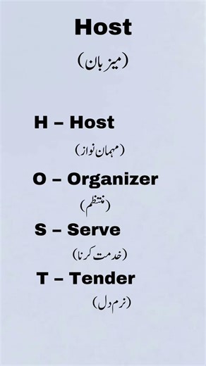 HOST Meaning Explained – Host, Organizer, Serve & Tender (With Urdu Translation)