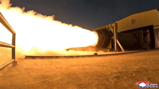 North Korea tests solid-fuel missile engine as Kim boosts threat to US mainland
