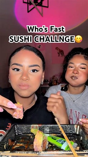 Who’s Fast Sushi challenge 😂😋 #mukbang