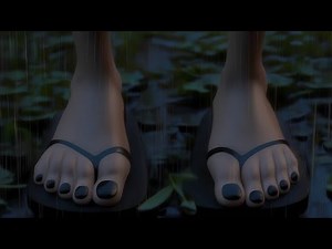 Sandals on Goth Girl