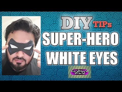 Super Hero White Eyes for Cosplay Mask