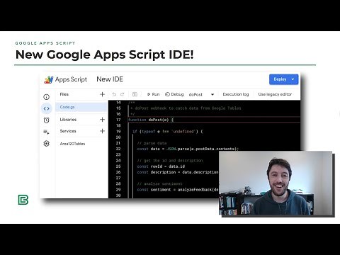 The New Google Apps Script IDE (2020)