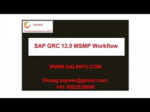 SAP GRC MSMP Workflow