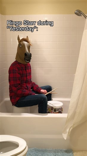 One of the hardest Beatles drum parts 🐴 The Beatles Ringo Starr #thebeatles #ringostarr #drumming #drummer #drumcover | Buckets the Drummer