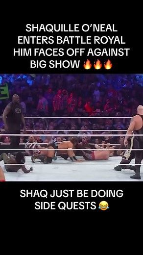 Shaquille O’Neal on wwe was classic!! Him and Big Show was into it 😂 #fyp #wwe #shaquilleoneal #shaq #bigshow #wweraw