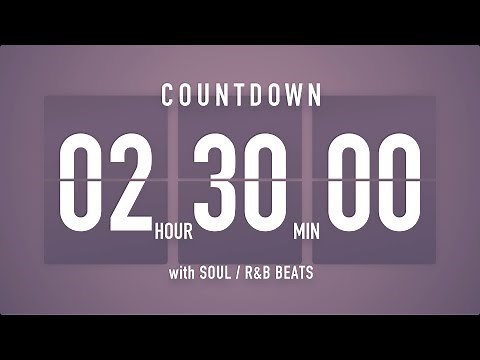 2.5 Hours Countdown Timer Flip clock🎵 / +SOUL R&B Beats 🎧 + Bells 🔔