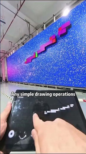 Draw on the screen and see how the LED display “game” with you! #spectrumdisplay #kineticdisplay