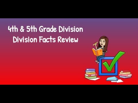 4th & 5th Grade Division Facts Review