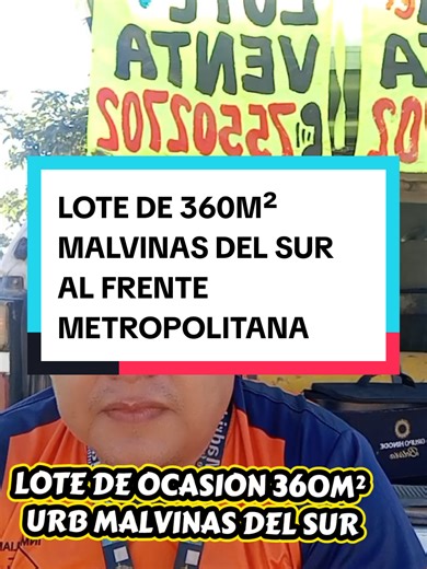 LOTE DE OCASION 📍 URB MALVINAS del Sur ✅ Al frente de Metropolitana ✅ Superficie 360m² ✅ Servicio Basico ✅ Transporte 📱info al 755-02702 #sucrebolivia🇧🇴 #laguardiasantacruz🇧🇴 #bolivianosenchile🇧🇴🇨🇱 #cochabamba_bolivia🇧🇴 #cochabamba_bolivia🇧🇴