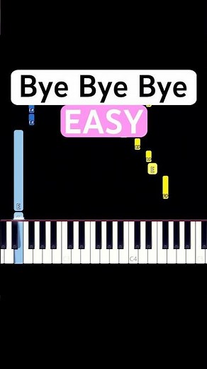 Bye Bye Bye (EASY Piano Tutorial) | #shorts #piano #tutorial #pianotutorial #deadpool3