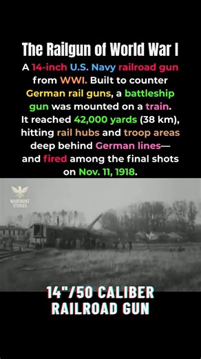 The Railgun of World War I #ww1 #history #military #shorts